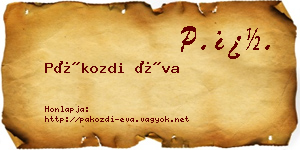 Pákozdi Éva névjegykártya